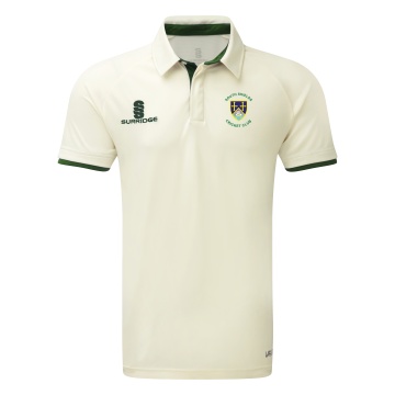 Ergo Cricket Shirt - Short Sleeve : Green Trim